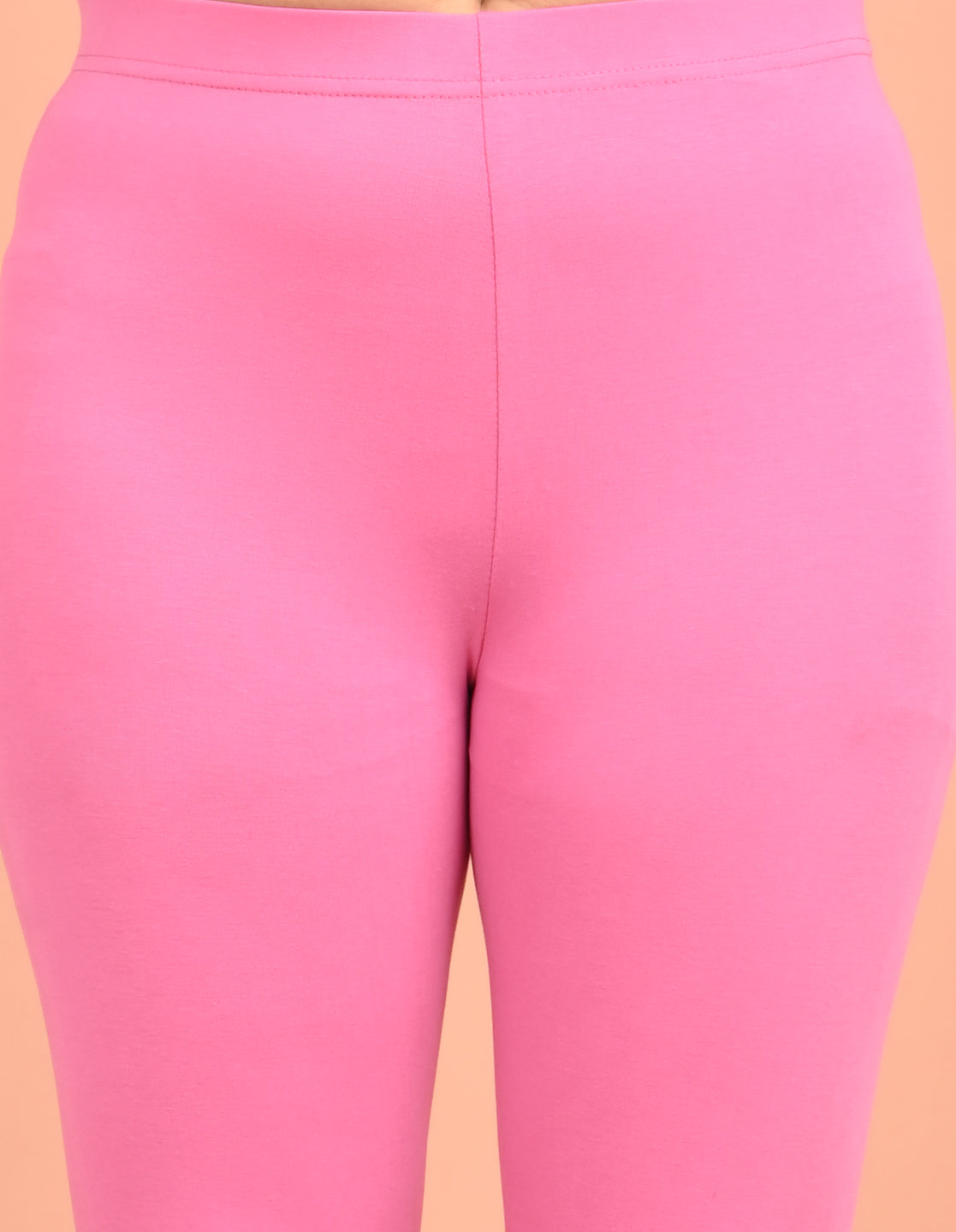 CHEMOX | 259 | Taffy Pink Cotton Lycra Ankle Length Legging 220gsm