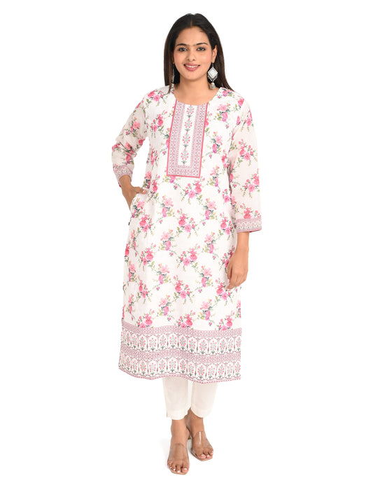 ONVIEW | 1128 | COTTON CHIKANKARI WORK WITH DIGITAL PRINT