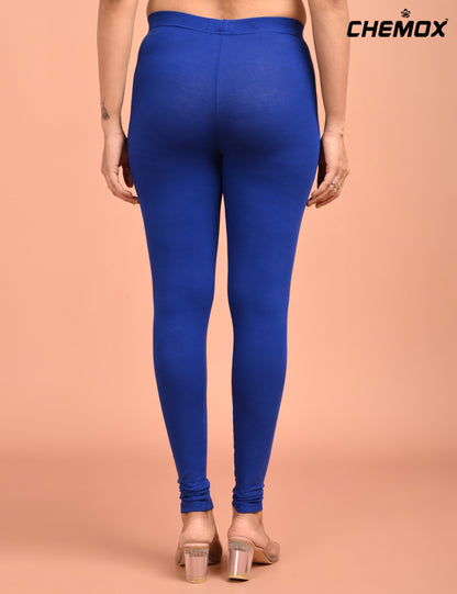 CHEMOX | 203 | Royal Blue Cotton Lycra Ankle Length Legging 180gsm
