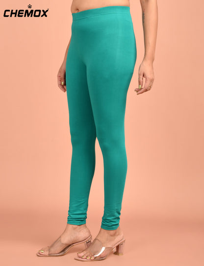 CHEMOX | 226 | Mint Green Cotton Lycra Ankle Length Legging 180gsm