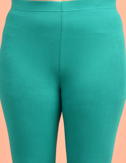 CHEMOX | 226 | Mint Green Cotton Lycra Ankle Length Legging 180gsm