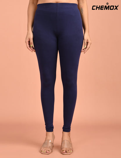 CHEMOX | 241 | New Navy Cotton Lycra Ankle Length Legging 180gsm