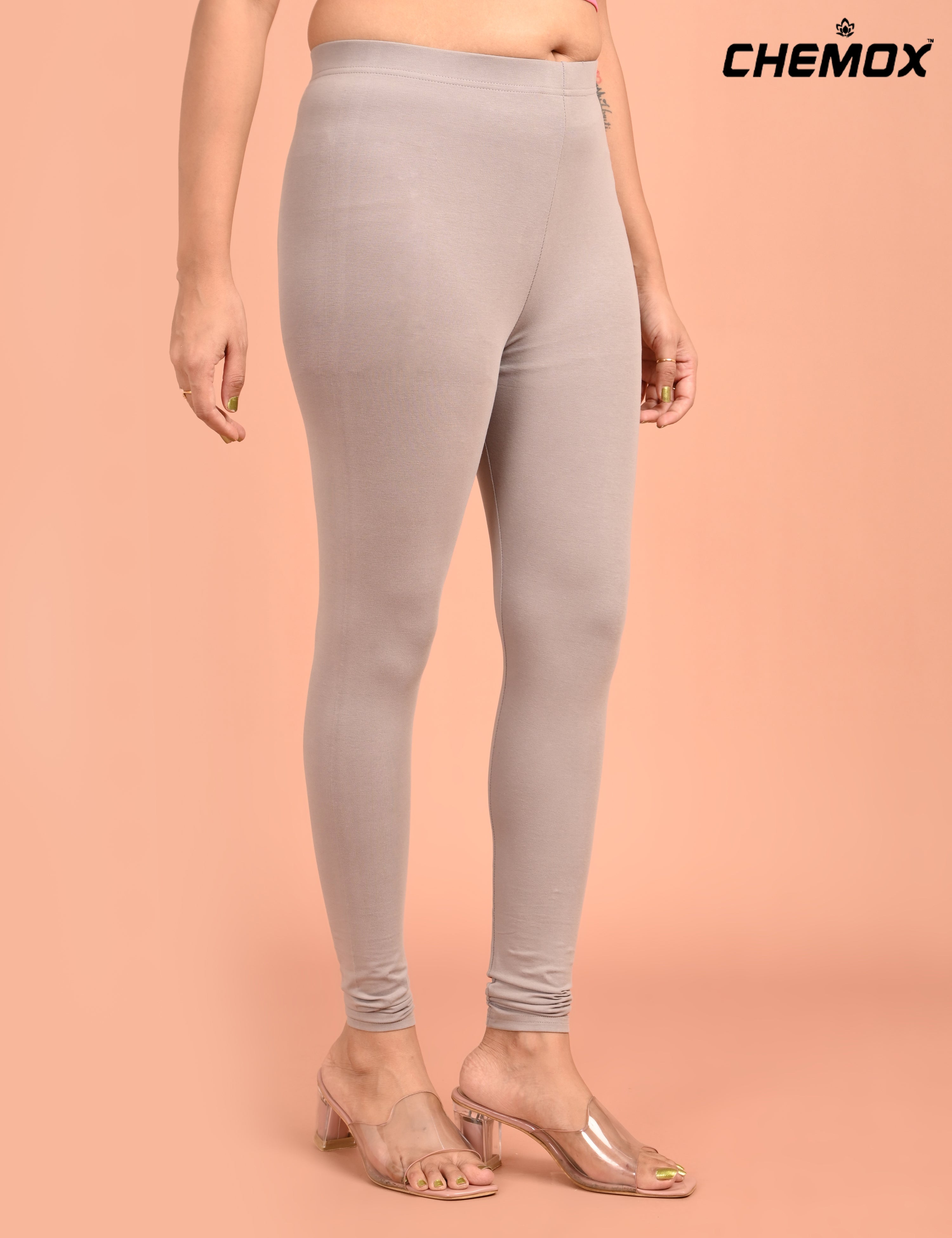 CHEMOX | 248 | Ash Cotton Lycra Ankle Length Legging 180gsm
