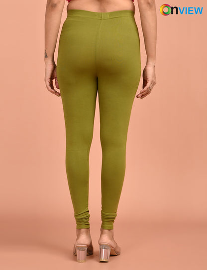 ONVIEW | 007 | Dark Mehndi Cotton Lycra Ankle Length Legging 220gsm
