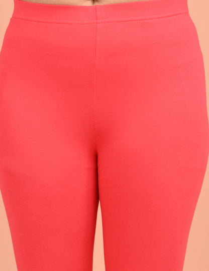 ONVIEW | 011 | Coral Cotton Lycra Ankle Length Legging 220gsm