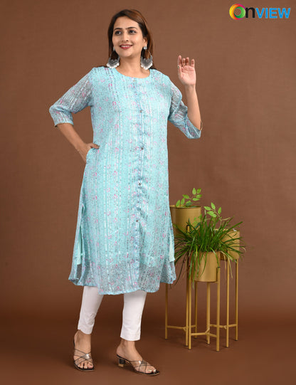 ONVIEW | 1505 | SATIN A LINE SIDE OPEN WITH LINING