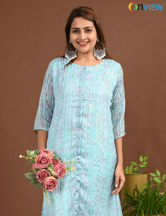 ONVIEW | SATIN A LINE SIDE OPEN WITH LINING | 1505
