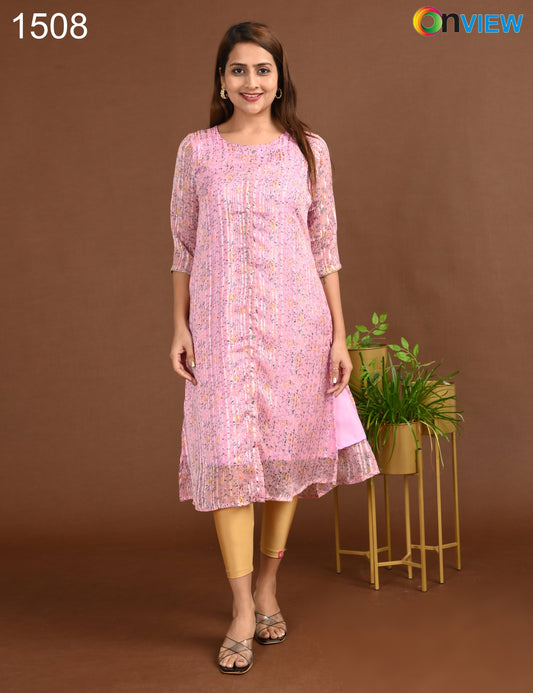 ONVIEW | SATIN A LINE SIDE OPEN WITH LINING | 1508