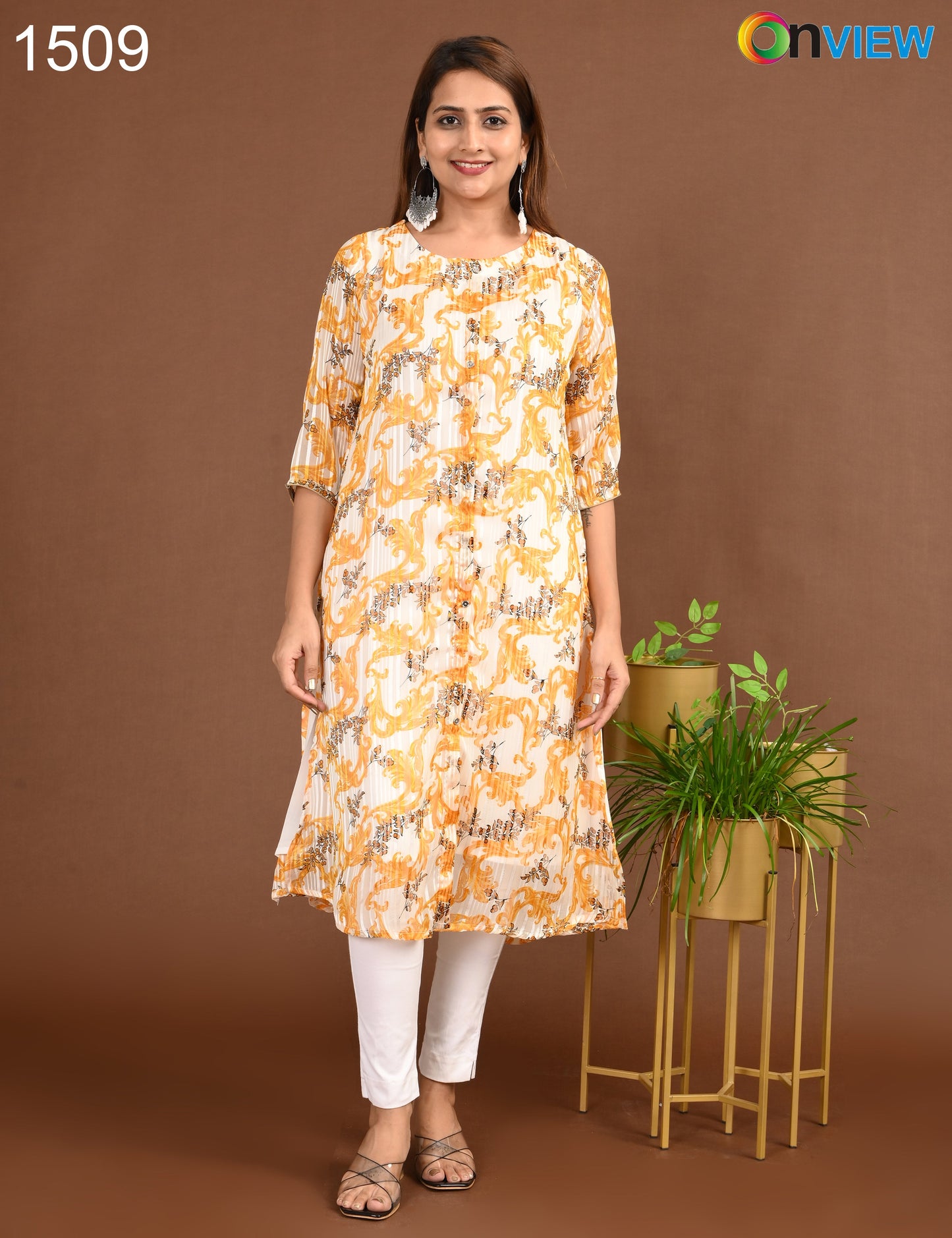 ONVIEW | 1509 | SATIN A LINE SIDE OPEN WITH LINING