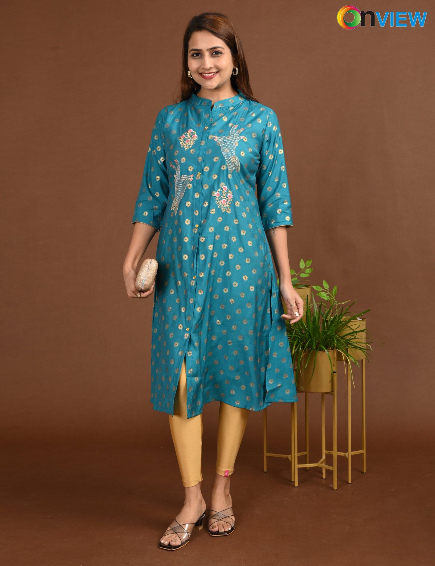 ONVIEW | 1756 | SILK A LINE SIDE OPEN WITH LINING