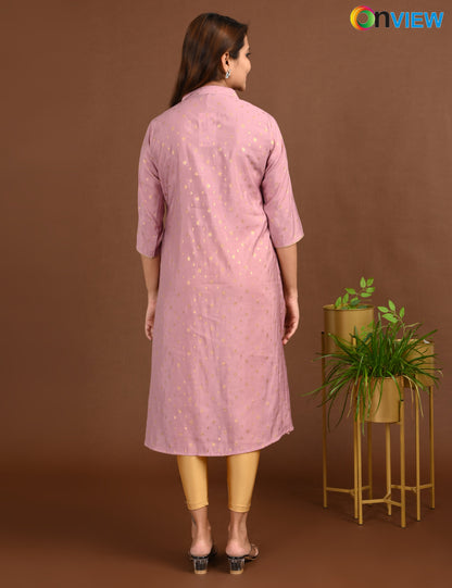 ONVIEW | 1757 | SILK A LINE SIDE OPEN WITH EMBROIDERY